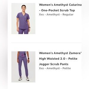 Figs Women's Amethyst Top & Jogger SET